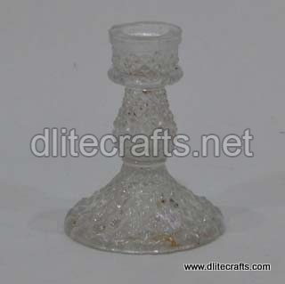 Dlite crafts Clear Glass Candle Stand, for Home Decor