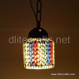 Dlite Carfts Color Mosaic Glass Hanging, Feature : Decoretive