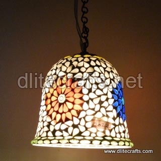 Dlite Carfts Color Mosaic Glass Hangings, Feature : Decoretive