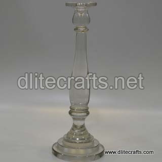 Dlite Crafts Glass Clear Candle Holder