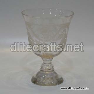 Glass Clear Cut Candle Holder