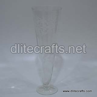 Dlite Crafts Glass Clear Cutflower Vase, for Decore Gifts Crafts, Size : 39.0X13.0