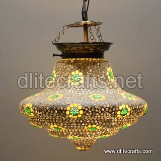Glass Color Mosaic Hanging Lamp, Feature : Decoretive
