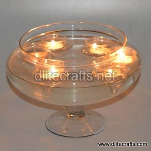 Glass Fluting t-light votive Bowl