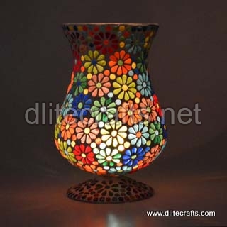 Glass Mosaic Candle Votive