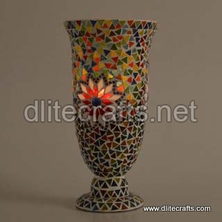 Glass Mosaic Color Candle Holder