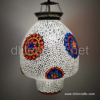 Glass Mosaic Color Hanging Lamp, Feature : Decoretive