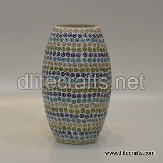 Glass Mosaic Flower Vase