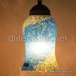 Glass Mosaic Hanging Lamp