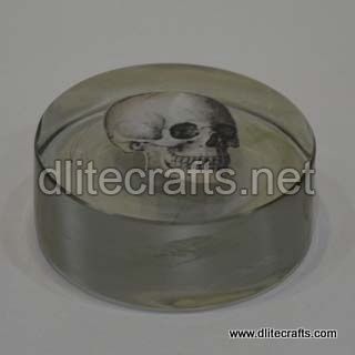 Glass Printed Paper Weight