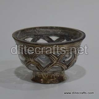 Metal Glass Bowl, Shape : 49