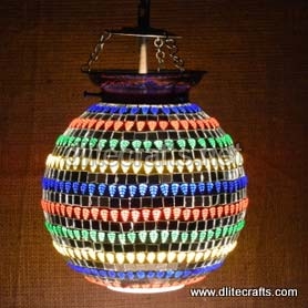 Multi Color Mosaic Glass Hanging