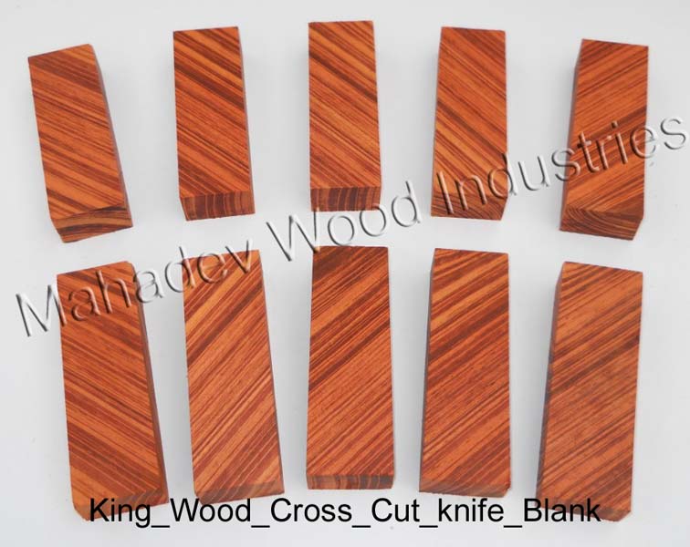 King Wood Cross Cut Knife Black