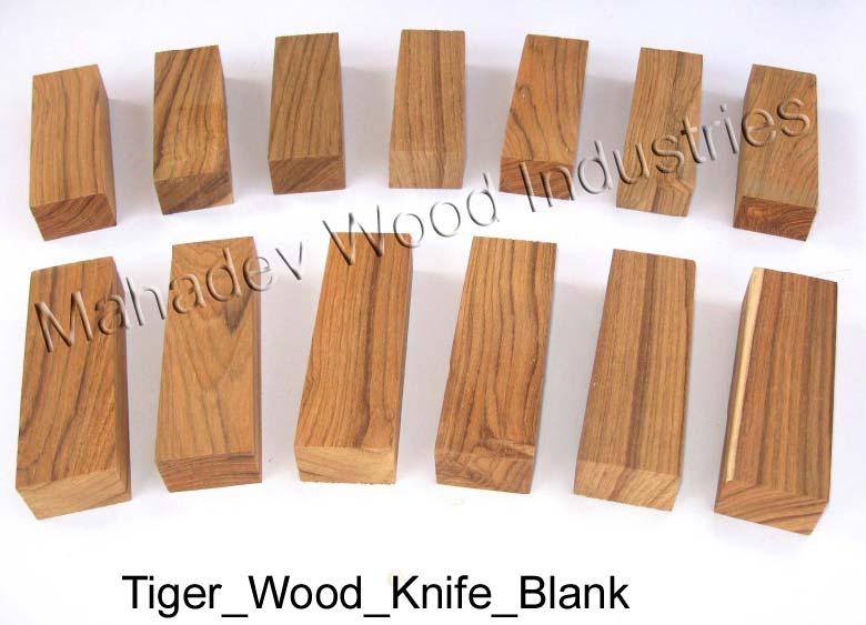 Tiger Wood Knife handle Blank