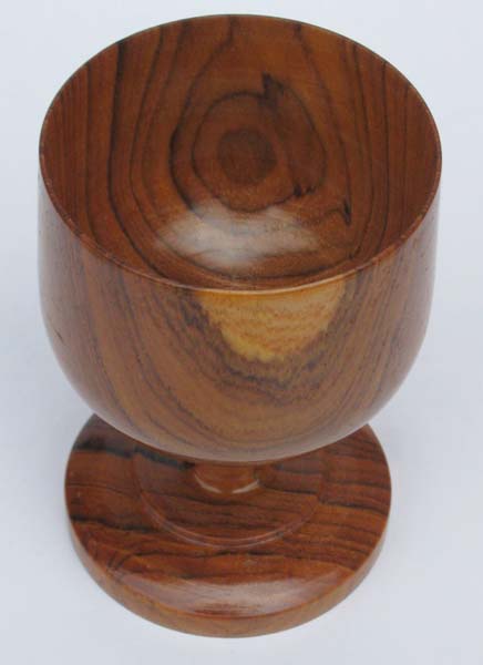 Wooden Wine Chalice Glass