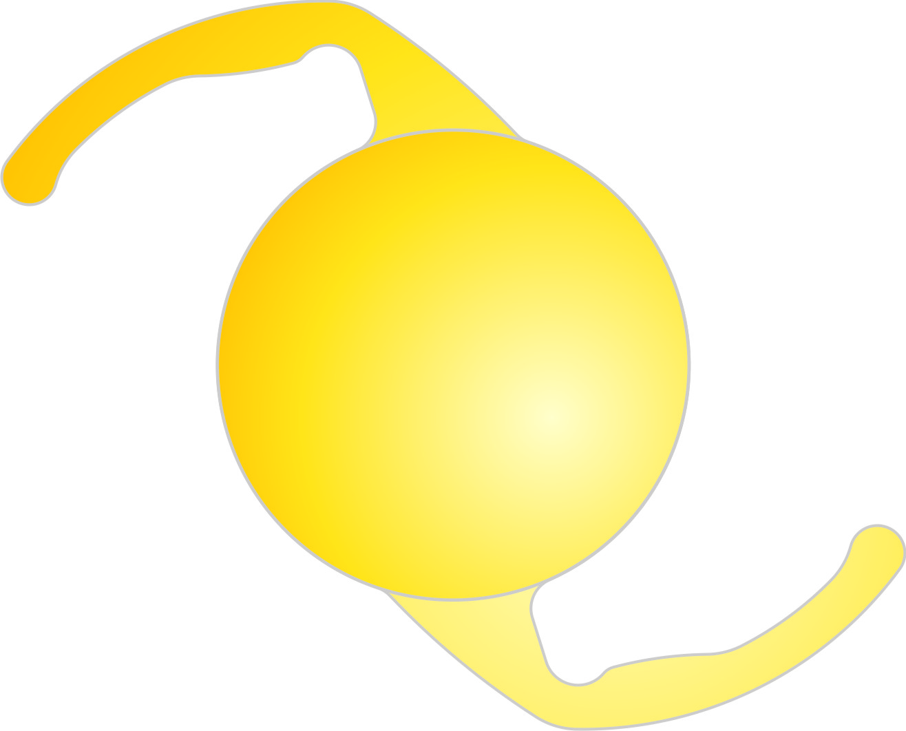 Hydrophobic Natural Yellow Foldable Intraocylar Lens