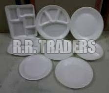 Round Disposable Thermocol Plates, for Serving Food, Size : Multisizes