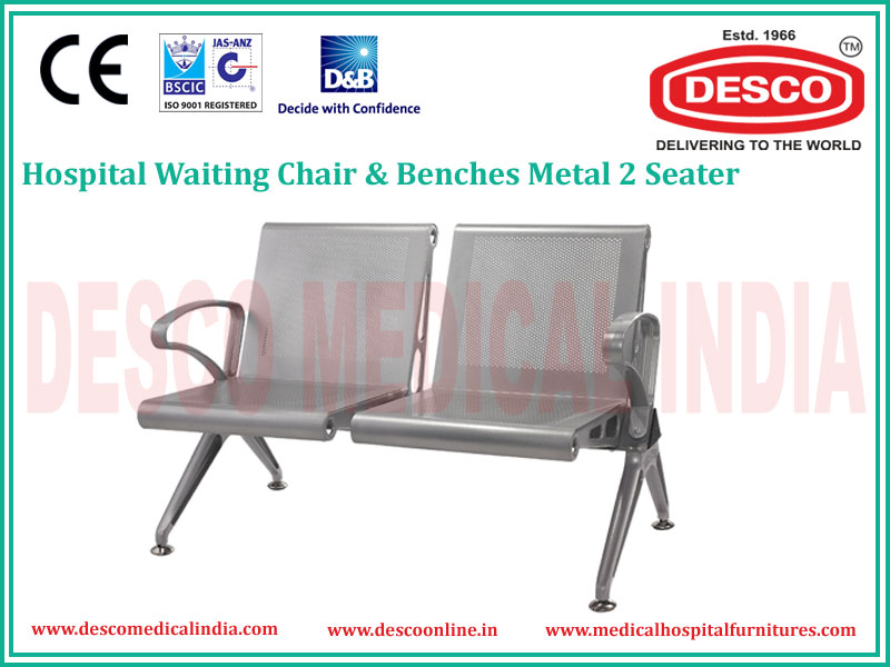 2 SEATER METAL WAITING CHAIR