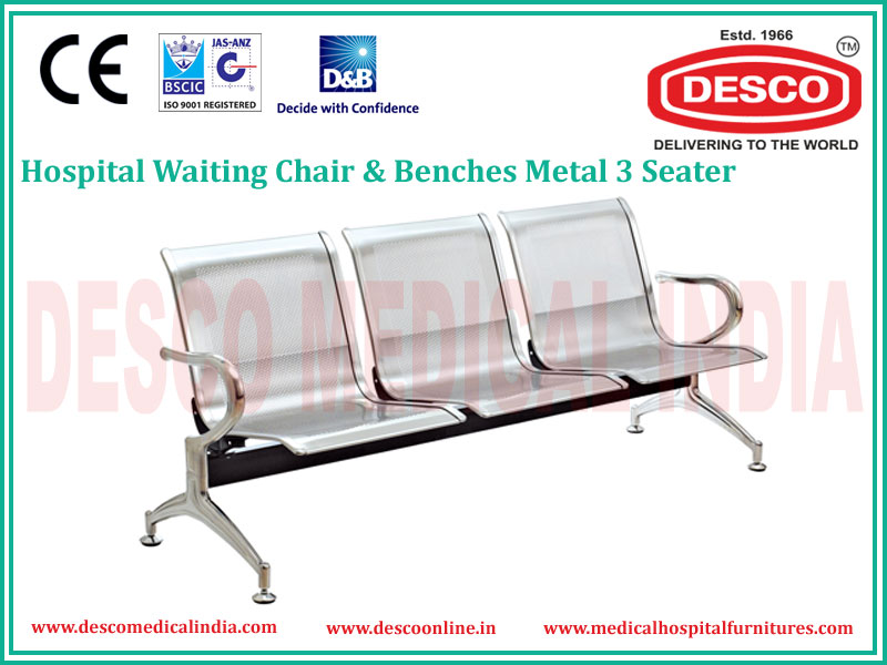 3 SEATER METAL WAITING CHAIR