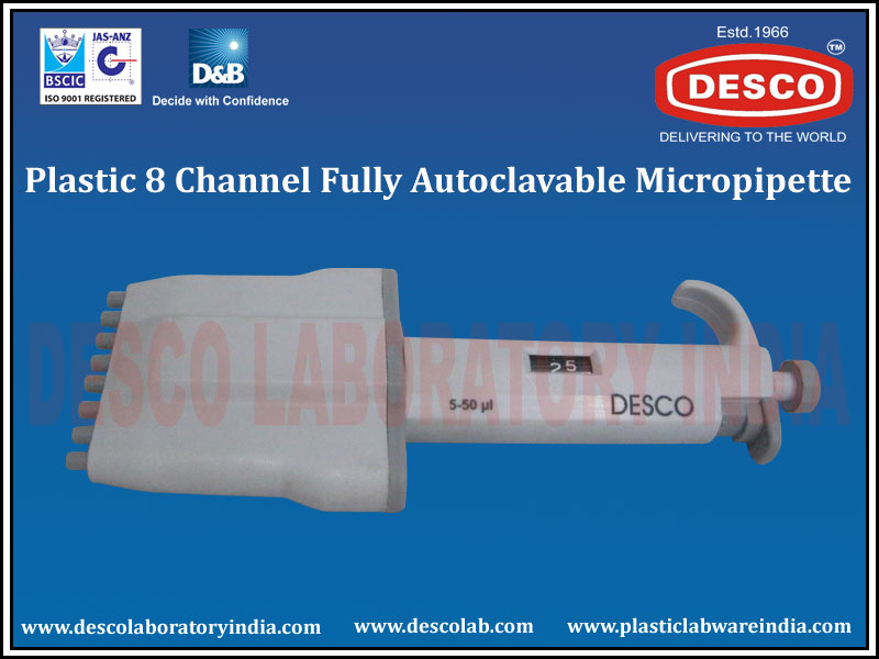 8 CHANNEL FULLY AUTOCLAVABLE MICROPIPETTE
