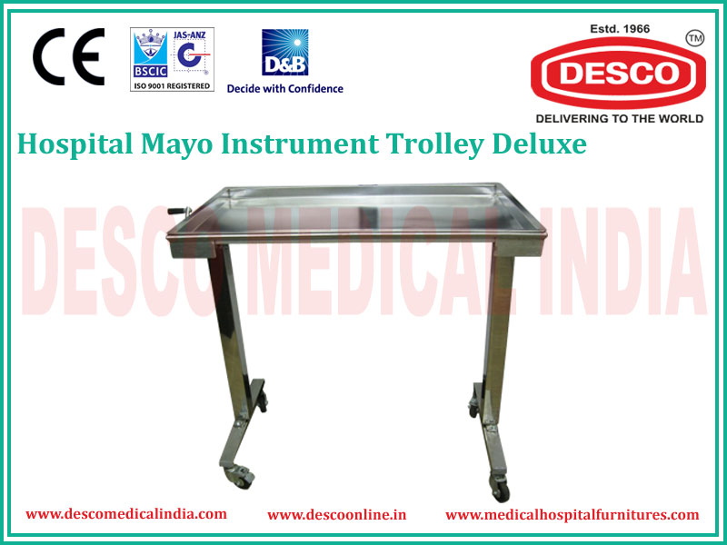 DELUXE MAYO INSTRUMENT TROLLEY
