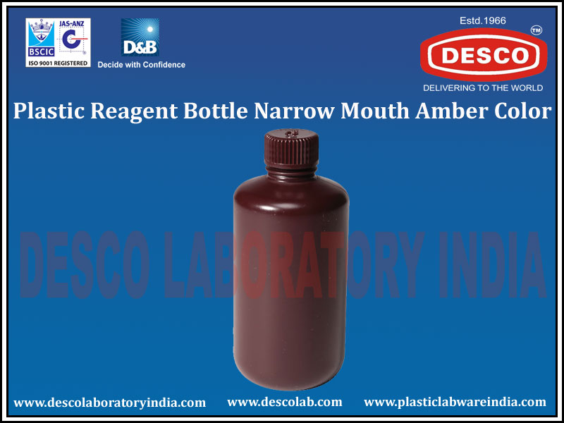 REAGENT BOTTLE NARROW MOUTH AMBER