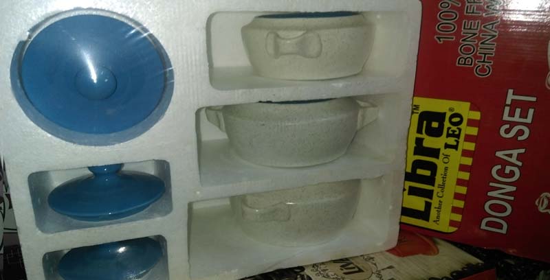 Polished Ceramic Donga Set, for Kitchen Furniture, Size : Multisize