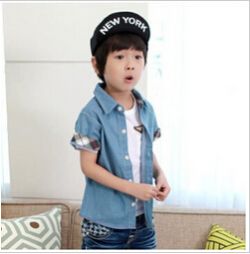 boys short sleeve denim shirt