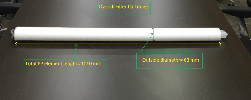 Spun filter Cartridge 40 Inchase End Cap DOR