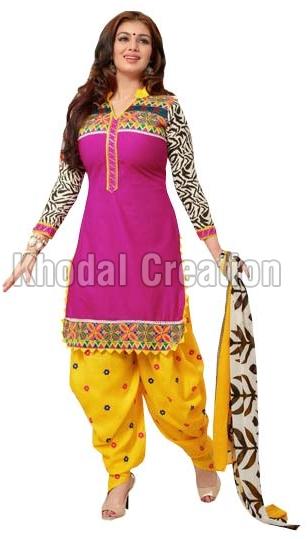 Baby doll Pink And Yellow Patiyala suits