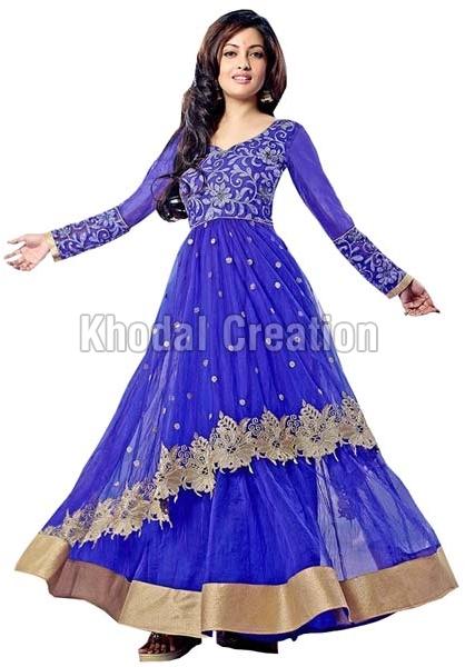 Beautiful blue Colored  Anarkali Suit