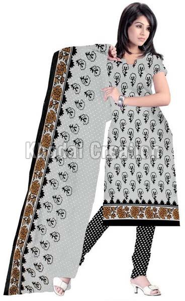 Elite Gray and  black Colored Printed Straight Suit