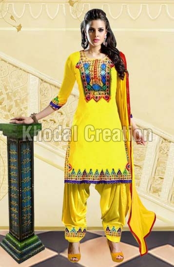 Wonderfull Yellow colored Patiyala suits