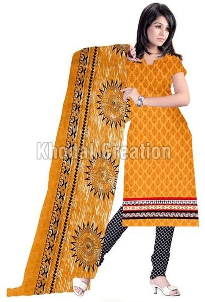 Yellow and black colored printed Straight Suit