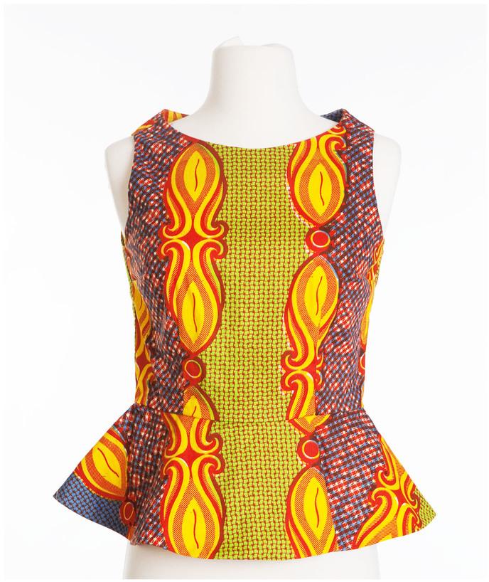Patterned Awo Ankara Peplum dress