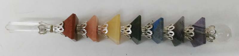 7 chakra pyramid wands