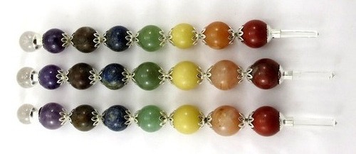 Seven Chakra Round Ball Healing Stick