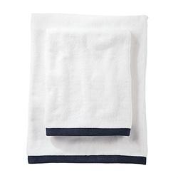 Black Border White Bath Towels