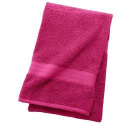 Magenta Cotton Hand Towels, Pattern : Plain