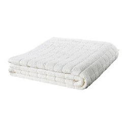 White Checkered Bath Towels