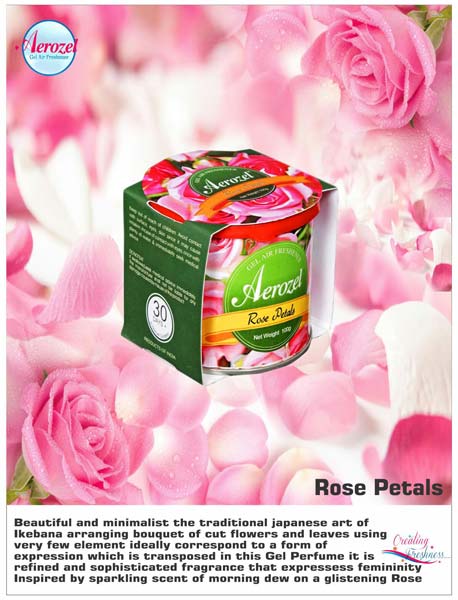 Round Tin Car Gel Perfume Rose Petals, Size : 100 Gms