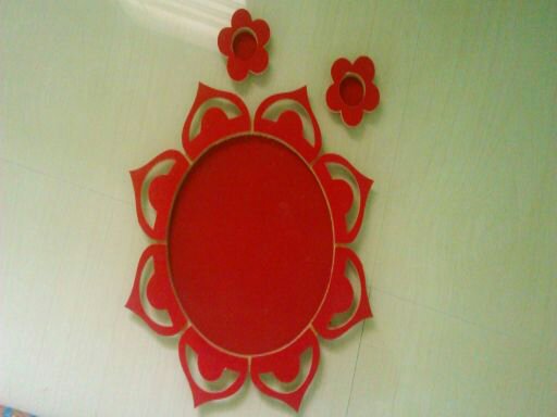 Wooden Pooja Thali (without decoration) with 2 wati