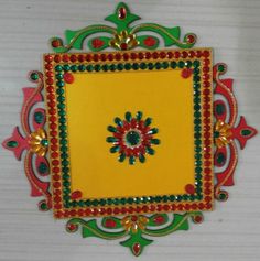 Wooden Rangoli, Color : multi color