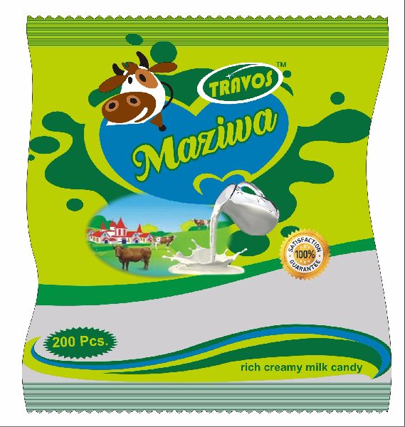 Brown/white Maziwa Milk Candy, Packaging Type : Pillow Pack