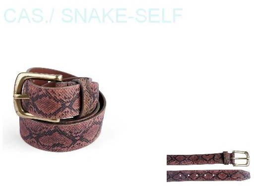 Mens Snake Self Leather Belt