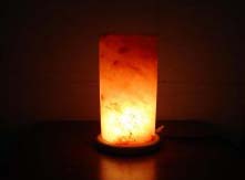 Himalayan Crystal Cylinder Salt Lamp, Pattern : Plain