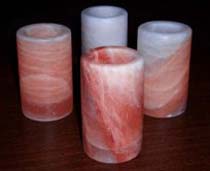 Round Himalayan Salt Tequila Shot Glasses, for Home Decoration, Style : Antique