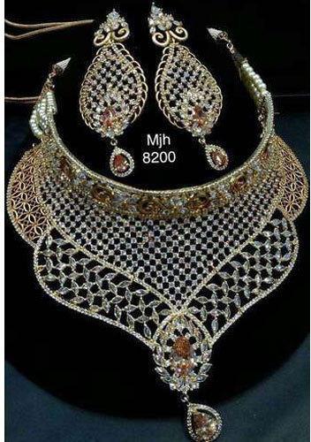 Designer AD Necklace Set, Occasion : Party