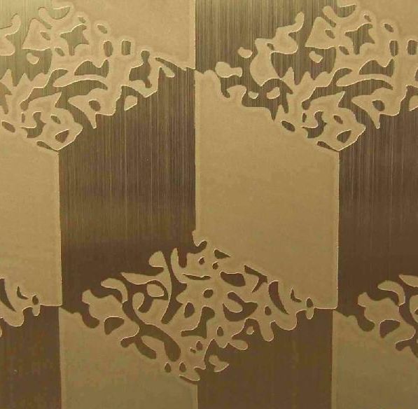 Stainless Steel Gold Mirror Sheets, for Designing, Length : 2500 mm