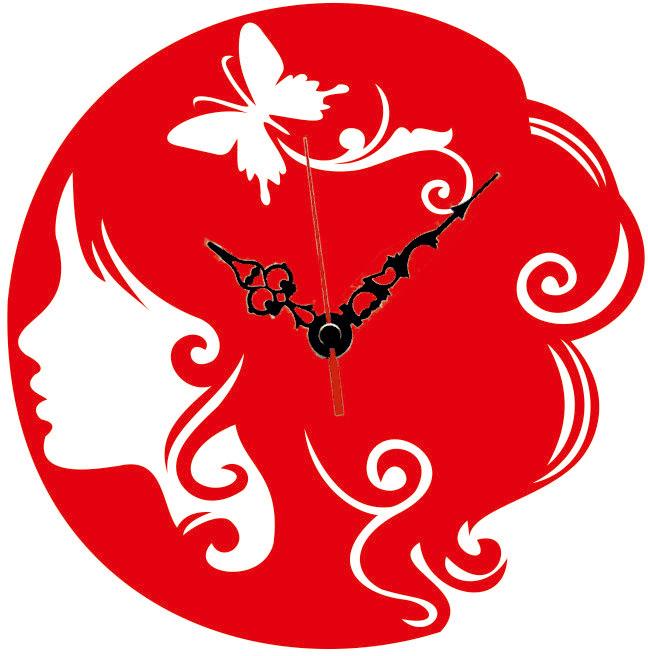 Butterfly Lady Designer Wall Clock -lasercraftstore